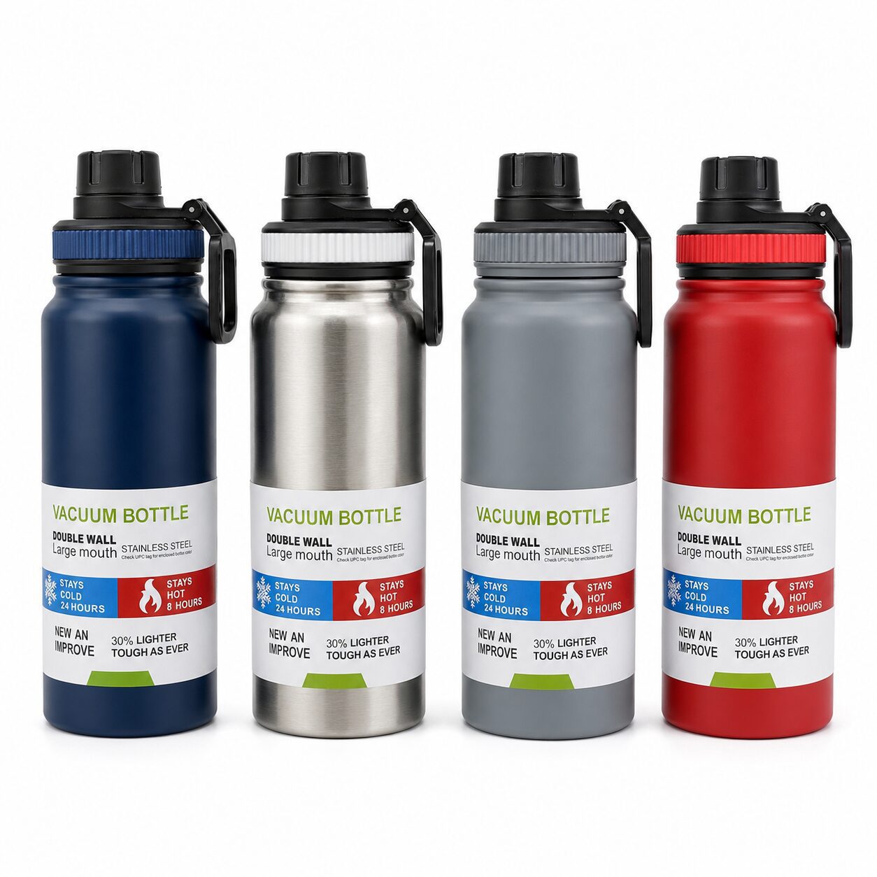 600ml Stainless Steel Water Bottle - Double Wall Insulated Flask