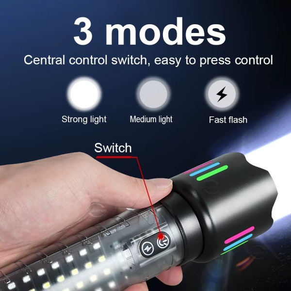 Aluminum Alloy Flashlight Long-Range 1,000 Lumen - Image 3