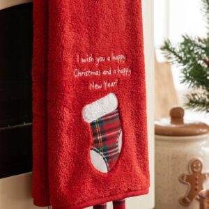 Christmas Towel with Santa Stocking