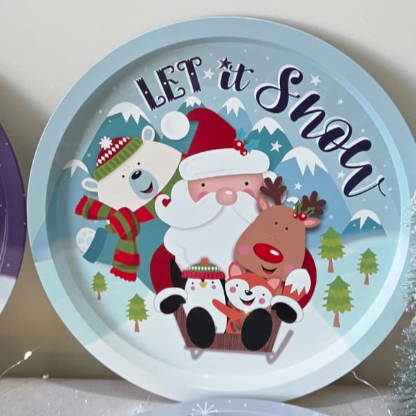 Christmas Serving Tray Round - Image 4