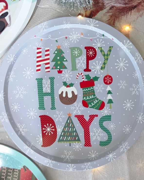 Christmas Serving Tray Round - Image 3