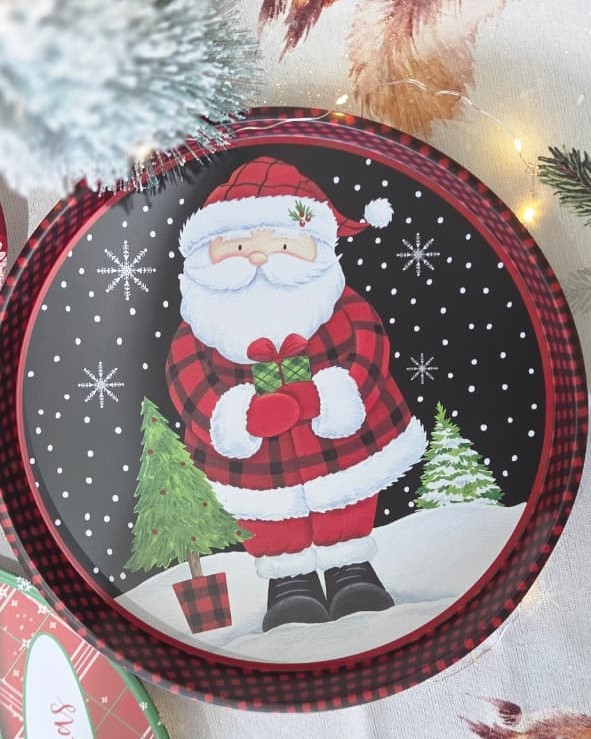 Christmas Serving Tray Round - Image 3