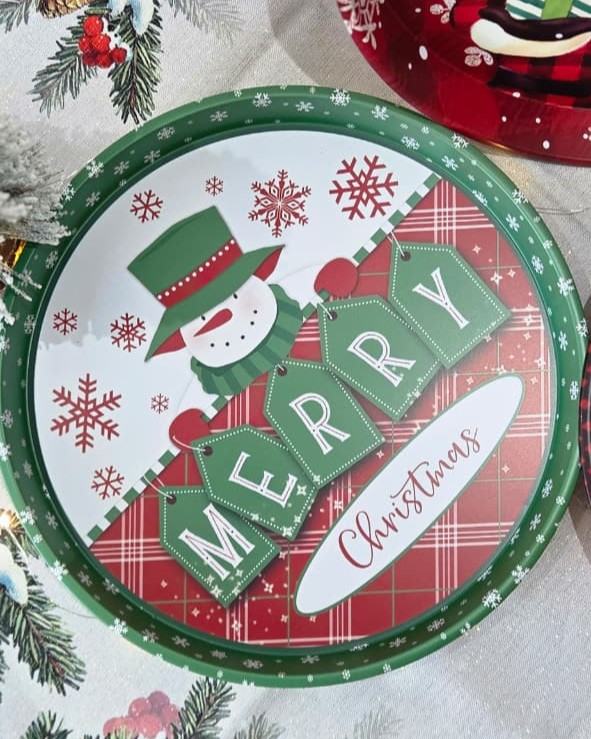 Christmas Serving Tray Round - Image 4