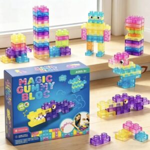 Colorful Magic Gummy Bloc Sensory Building Toys 40 Pcs