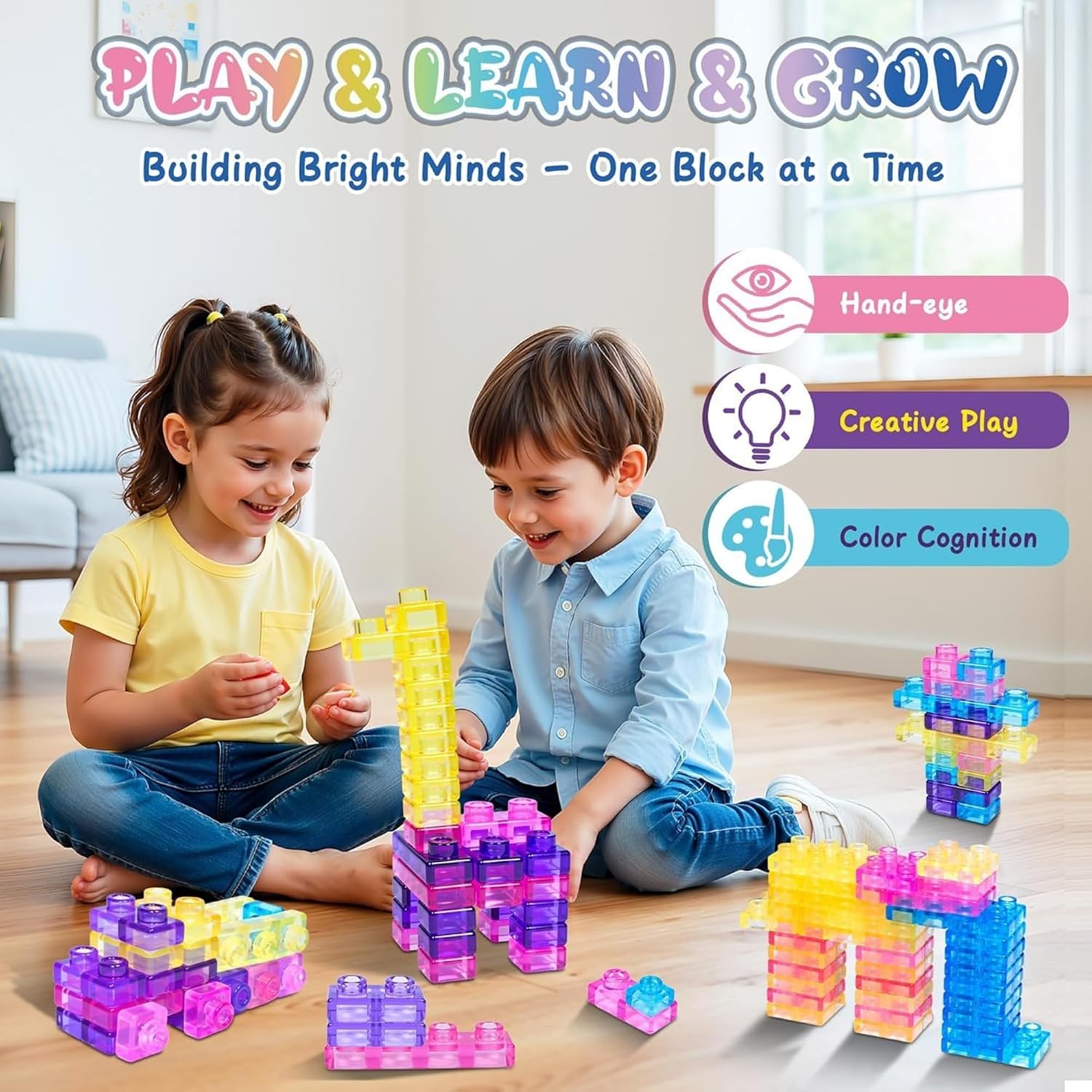 Colorful Magic Gummy Bloc Sensory Building Toys 40 Pcs - Image 4