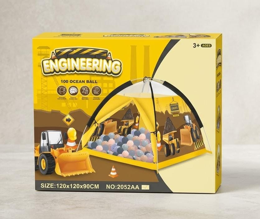 Kids Play Tent with 100 Pit Balls 120×120×90cm
