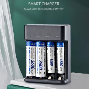 Smart 4-Slot USB Battery Charger