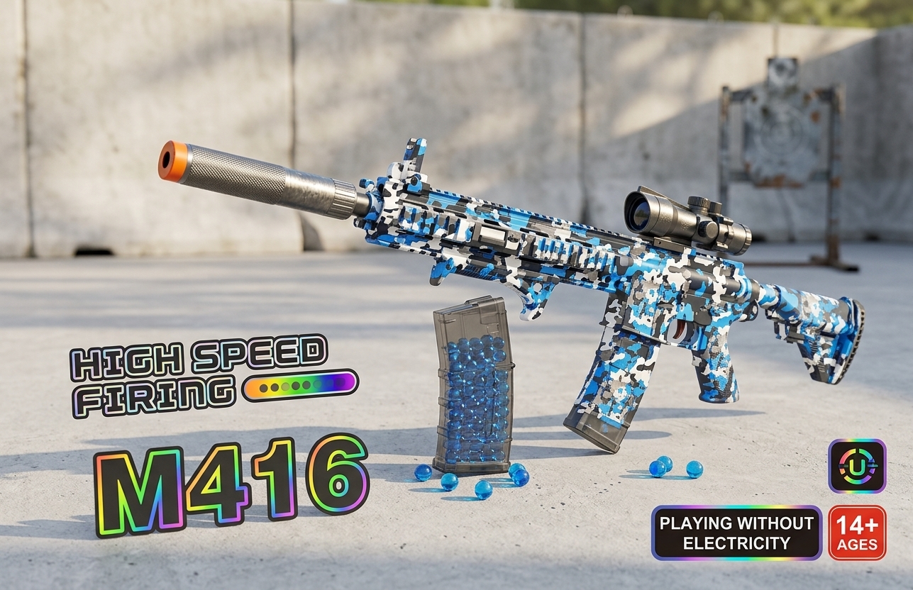 M416-Blue Electric Gel Ball Blaster (Orbeez Rifle)