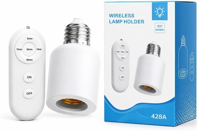 E27 Wireless Light Socket with Remote Control