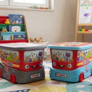 Toy Bus Wheeled Storage Box 50L